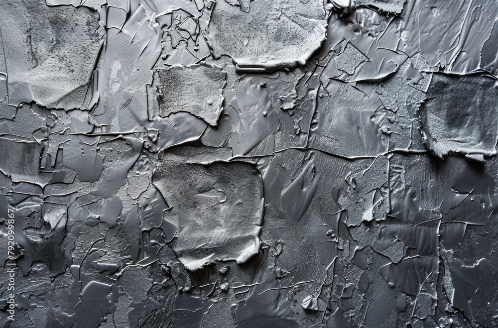 Wall mural A detailed shot of a weathered metal surface, with scratches and wear, ideal for grunge-style backgrounds or texture overlays.