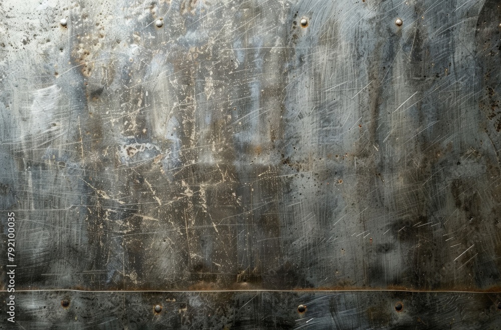 Canvas Prints A detailed shot of a weathered metal surface, with scratches and wear, ideal for grunge-style backgrounds or texture overlays.