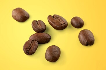 Many roasted aroma coffee beans