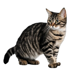 Blotched in black tabby forest cat  