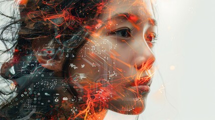 Artificial Intelligence Concept Portrait