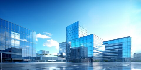Fototapeta na wymiar abstract city with skyscrapers Generative AI