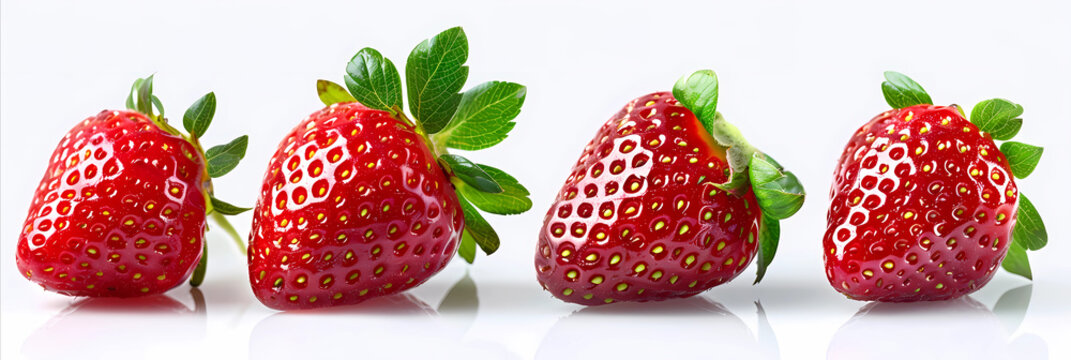 strawberries.  strawberry  isolated on white background,fresh  fruit ,High resolution image