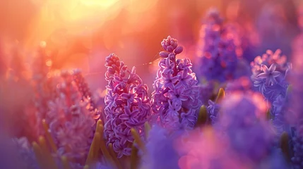 Dekokissen purple Easter flowers in spring © Doni_Art