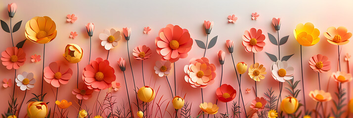 Paper clip flowers on a vibrant spring background, perfect for DIY crafts and seasonal decorations.