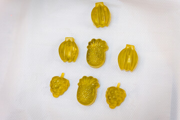 Handmade smoooth yellow sweet candy frutis healthy sugar