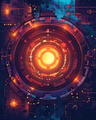 Fototapeta premium A community of time travelers used a complex system of temporal coordinates and paradoxes to ensure their legal decisions wouldnt unravel the fabric of time