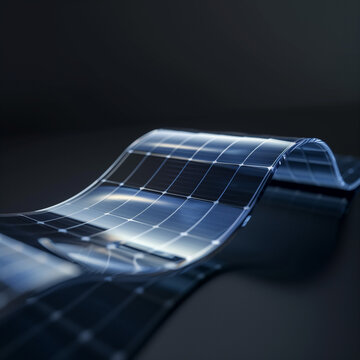 Innovative flexible solar panel with sleek design, future of clean energy technology