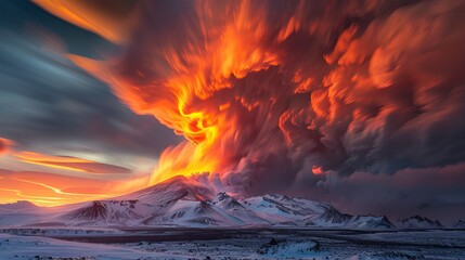 Volcanic Eruption, Holuhraun Fissure, Iceland.

 - obrazy, fototapety, plakaty