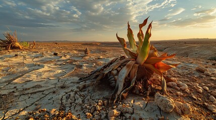 Welwitschia plant in the namib desert, Angola.

 - obrazy, fototapety, plakaty