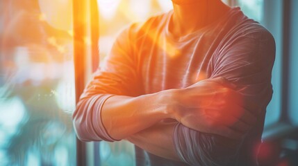 a man support his hand and arm that having symptoms of pain,numbness,weakness,paralysis,muscle disorder, concept of Guillain barre syndrome caused by autoimmune disorder

