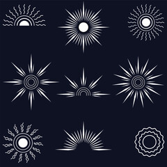 Sunburst explosion line art vector, Vector design
Sun stock, Icon logo and sun symbol, Abstract design element geometric for decoration