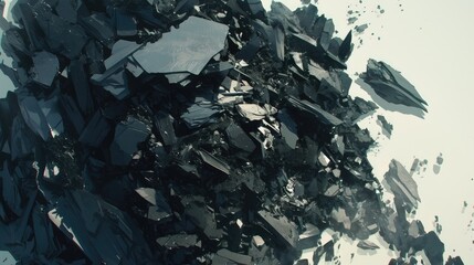 Background of vast piles of coal - obrazy, fototapety, plakaty