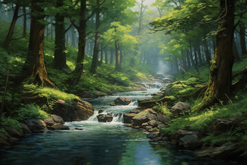 stream in the forest