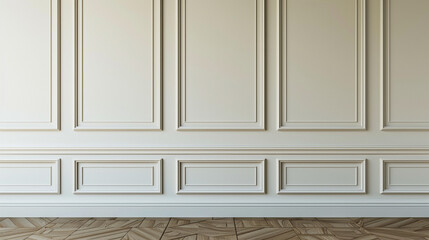 home design detail element wooden floor and wall moulding finishing