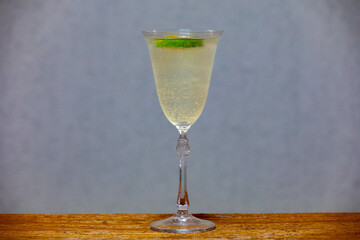 Healthy drink in chic crystal glass