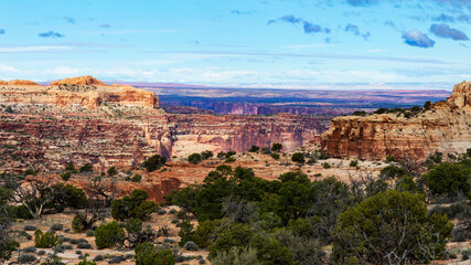 Beautiful valley in the Utah Canyonland park