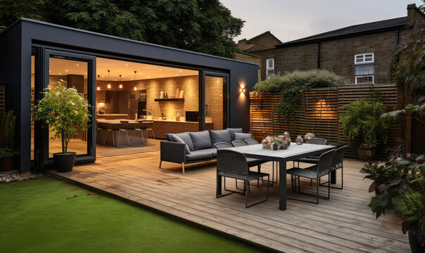 Modern rear extension to a residential property