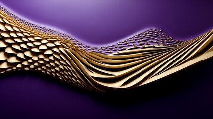 Lots of curvy texture in gold and purple