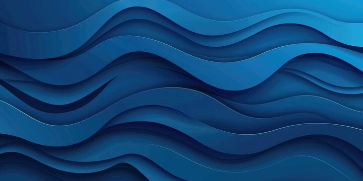 Abstract blue waves pattern with smooth curves and gradients, creating a sense of fluid motion and depth.