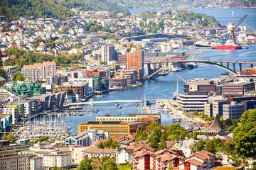 Cityscape of Bergen