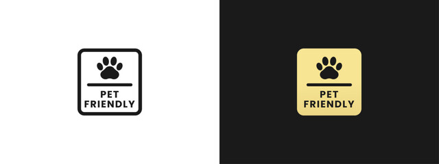 Pet Friendly Label or Pet Friendly Sticker Vector Isolated. Best Pet Friendly label vector for product packaging design element. Best Pet Friendly Sticker Vector for packaging design element.