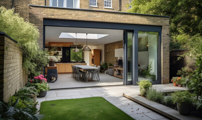 Modern rear extension to a residential property