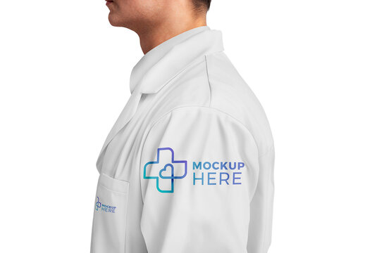 Medical Uniform Mockup - Side View