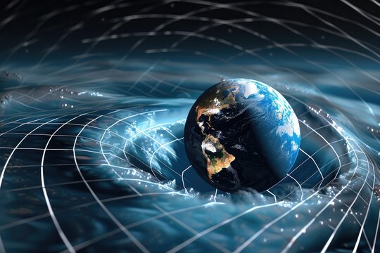 Gravitational theory, gravitational wave on planet Earth, physical and technological basis, design with gravity grid, sphere, distortion lines and curved space-time.