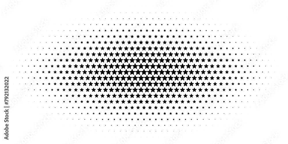 Poster star shape with halftone dots effects, vector background