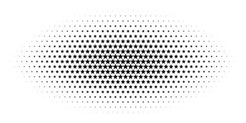 Star Shape with Halftone Dots Effects, vector background