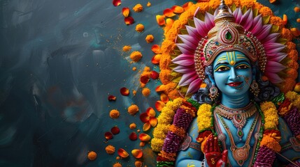 Greeting Card and Banner Design for Social Media or Educational Purpose of National Ram Navami Day Background