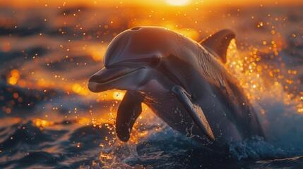 Dolphin Jumping Out of the Water
