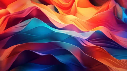 Foto op Canvas Abstract colored waves background © Terratiger