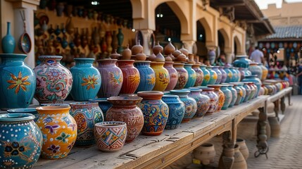 Fototapeta premium Ceramic Crafts of Nizwa: Exploring Traditional Pottery