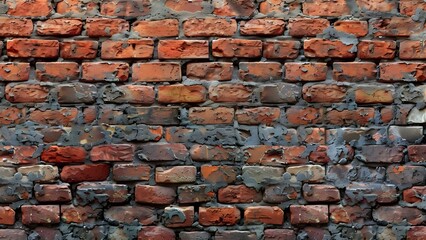 Urban Textured Red Brick Wall Background for Wallpaper. Concept Urban, Textured, Red Brick Wall, Background, Wallpaper