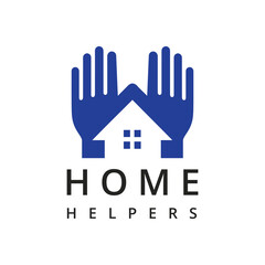 Home Helpers Logo ,cleaning services or Housekeeping symbol