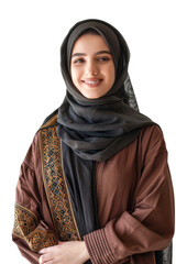 30s arab woman in transparent background