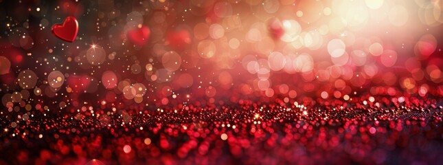 Red and Black Background With Hearts