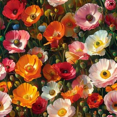 Poppy Paradise: A Symphony of Color and Light