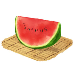 カットされた新鮮なスイカ