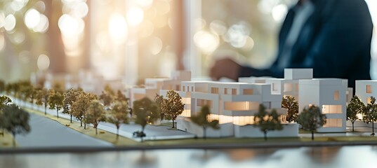 Modern Living: A Vibrant Community - Showcase of a Dynamic Housing Society Model in an Ultrawide Banner, Perfect for Real Estate and Lifestyle Concepts