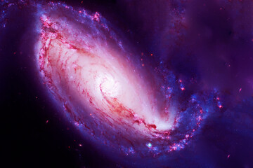 Galaxy with cosmic glow. Elements of this image furnished by NASA