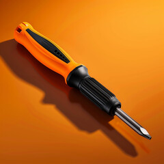 Handy Vivid Orange Robust Handle Screwdriver – Durable Tool with Ergonomic Design