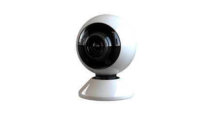 3d icon of generic gaming or streaming webcam in white, isolated on a white background, png