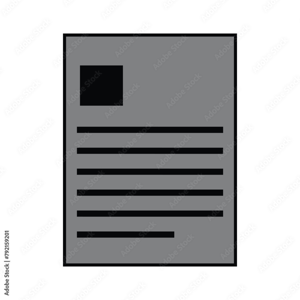 Poster newspaper file illustration isolated on white. newspaper icon file gradient style design, designed f