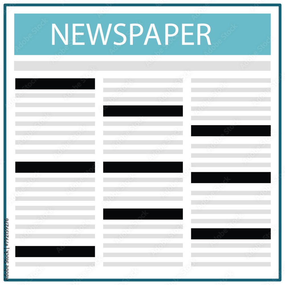 Poster newspaper file illustration isolated on white. newspaper icon file gradient style design, designed f