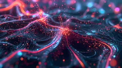  brain connected to the motherboard, abstract future technology concept illustration