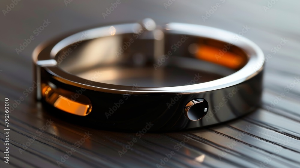 Aufkleber a bracelet with a builtin biometric scanner for secure access to restricted areas. .