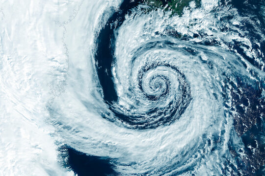 Hurricane, tornado view from space. Elements of this image furnished by NASA
